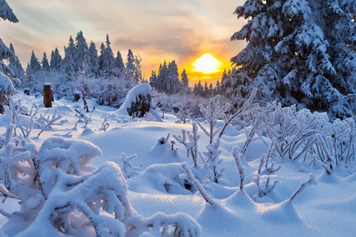 西岭雪山美景